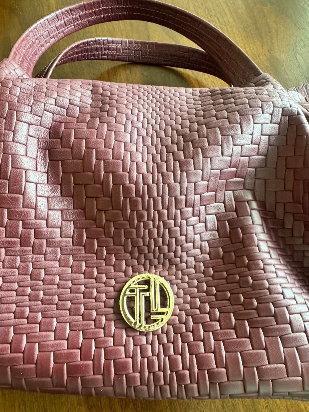 Burgundy Shoulder/Crossbody Bag from Tuscany Leather